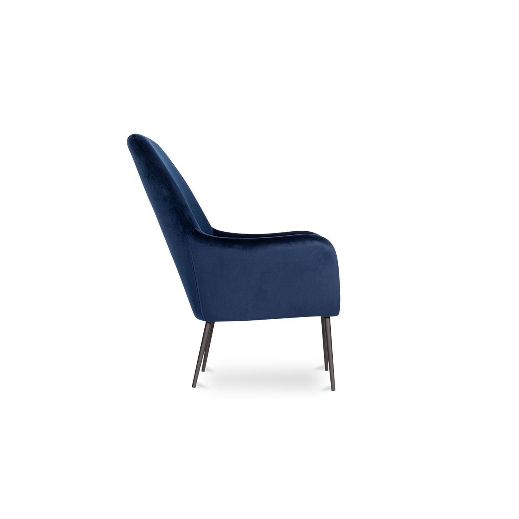 Soho Lounge Chair - Navy Blue Velvet gallery detail image