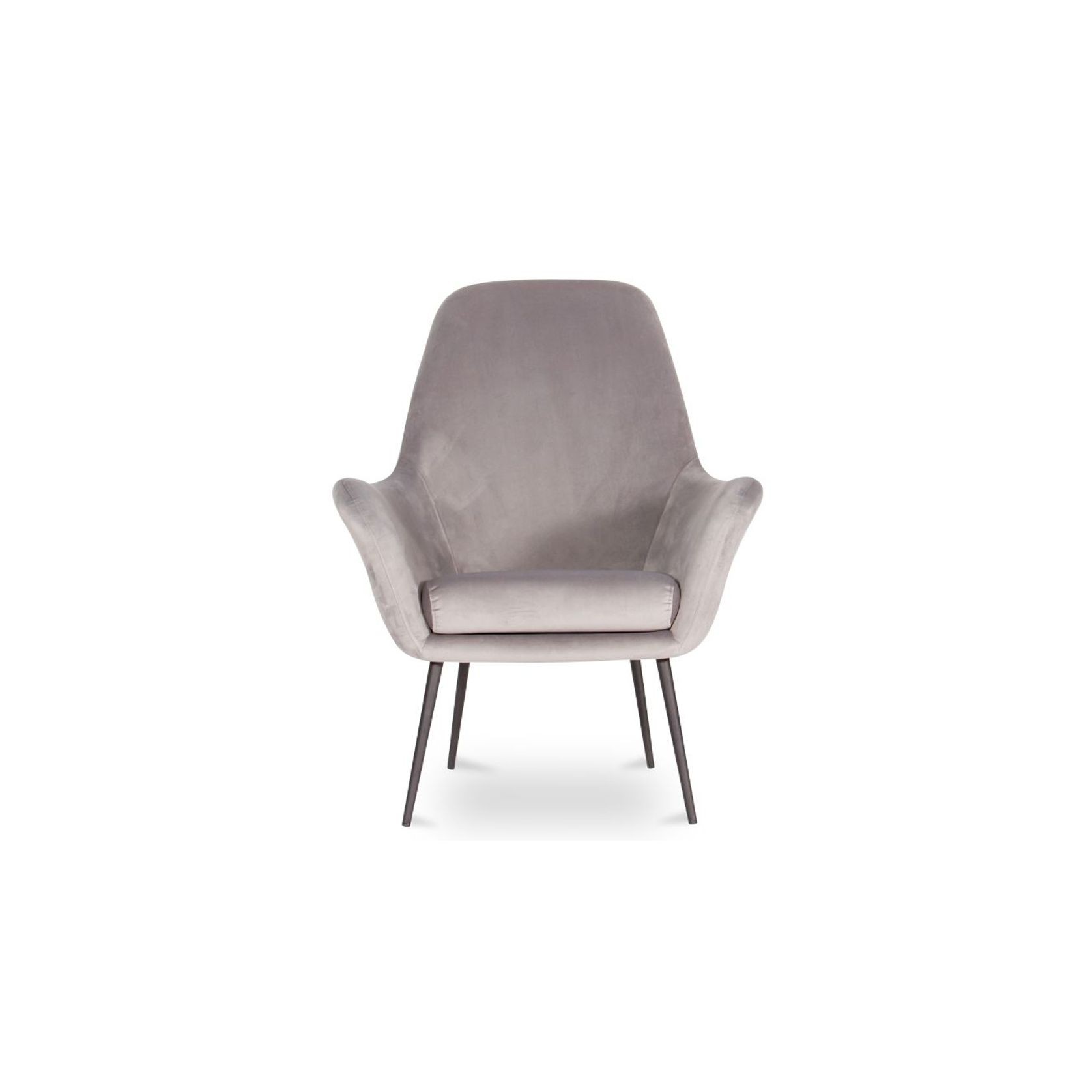 Soho Lounge Chair - Light Grey Velvet gallery detail image