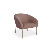 Solace Lounge Chair - Plush Pink - Brushed Matt Gold Legs gallery detail image