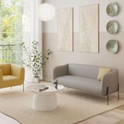Belle Lounge Chair - Tuscan Yellow - Brushed Matt Bronze Legs gallery detail image
