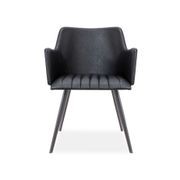 Andorra Arm Chair Vintage Black Seat gallery detail image