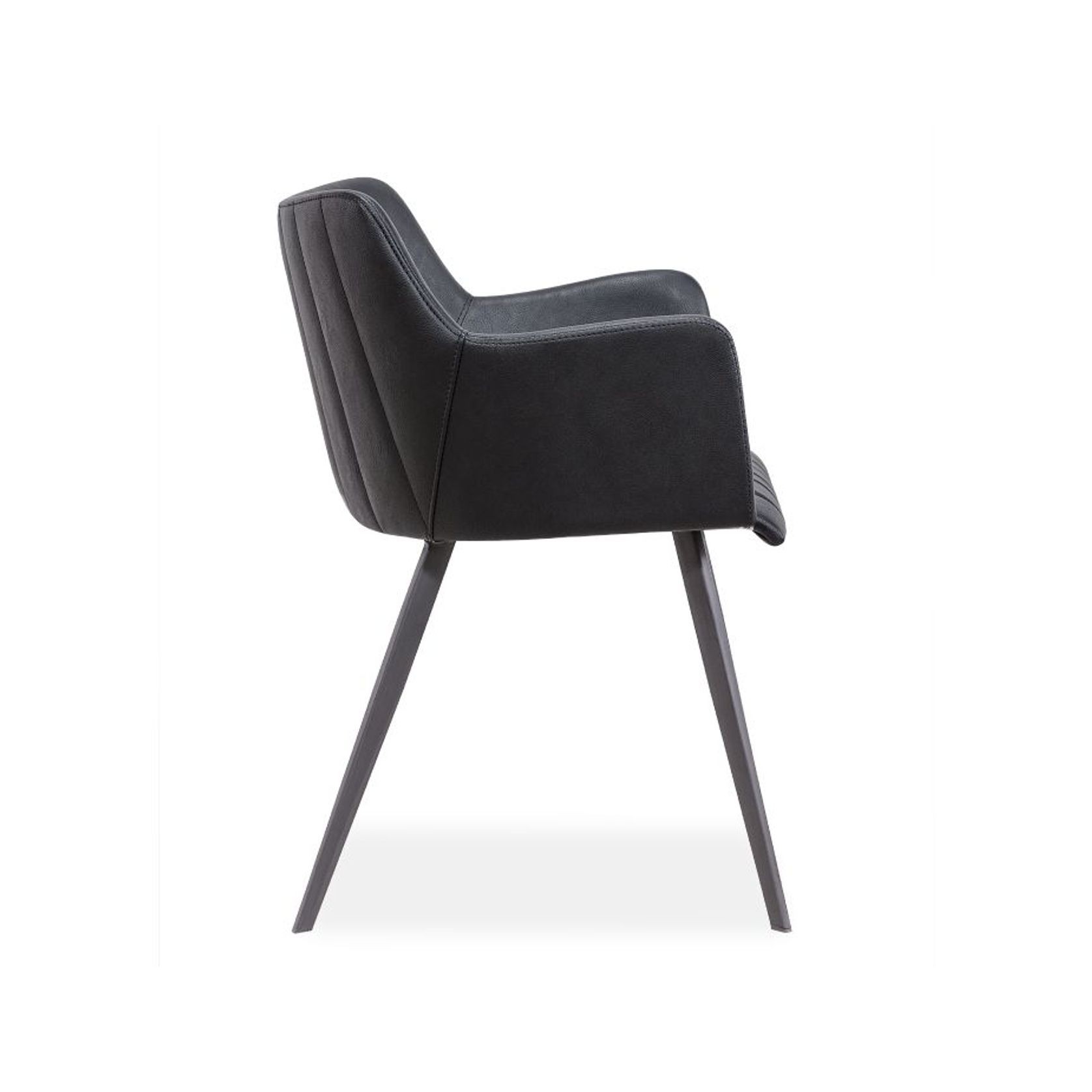 Andorra Arm Chair Vintage Black Seat gallery detail image