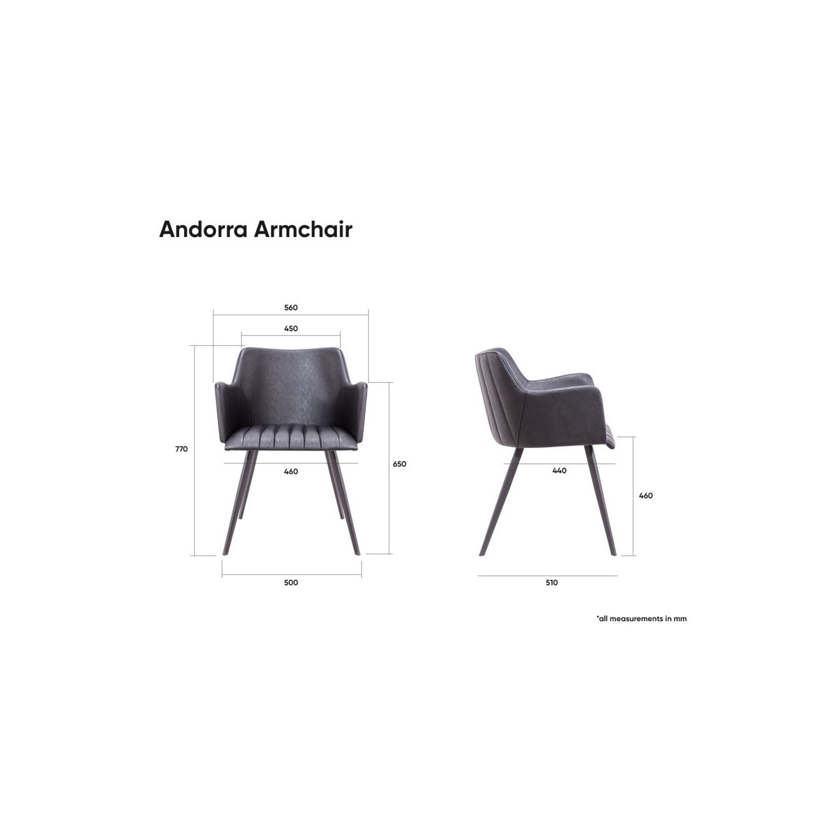 Andorra Arm Chair Vintage Tan Seat gallery detail image