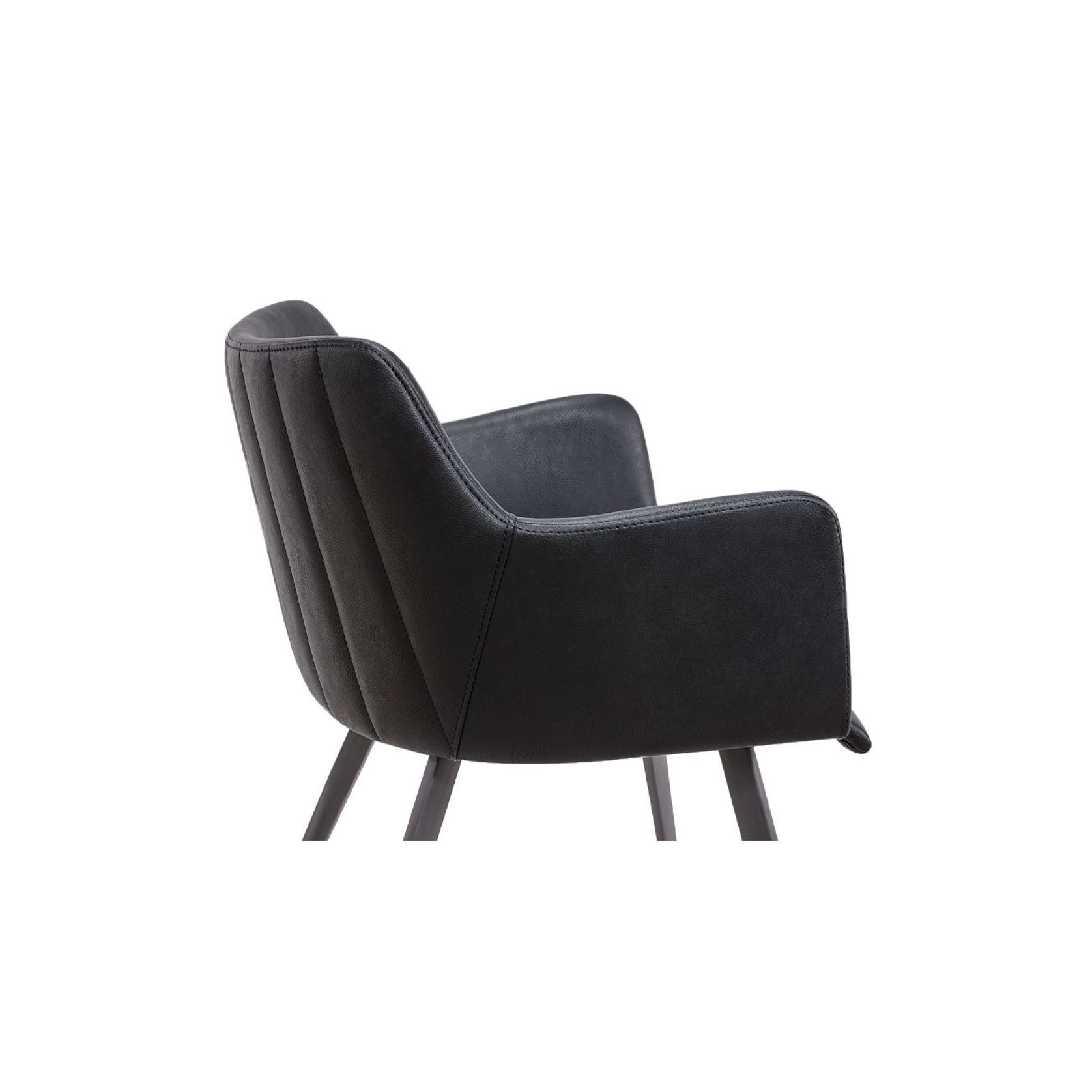 Andorra Arm Chair Vintage Black Seat gallery detail image