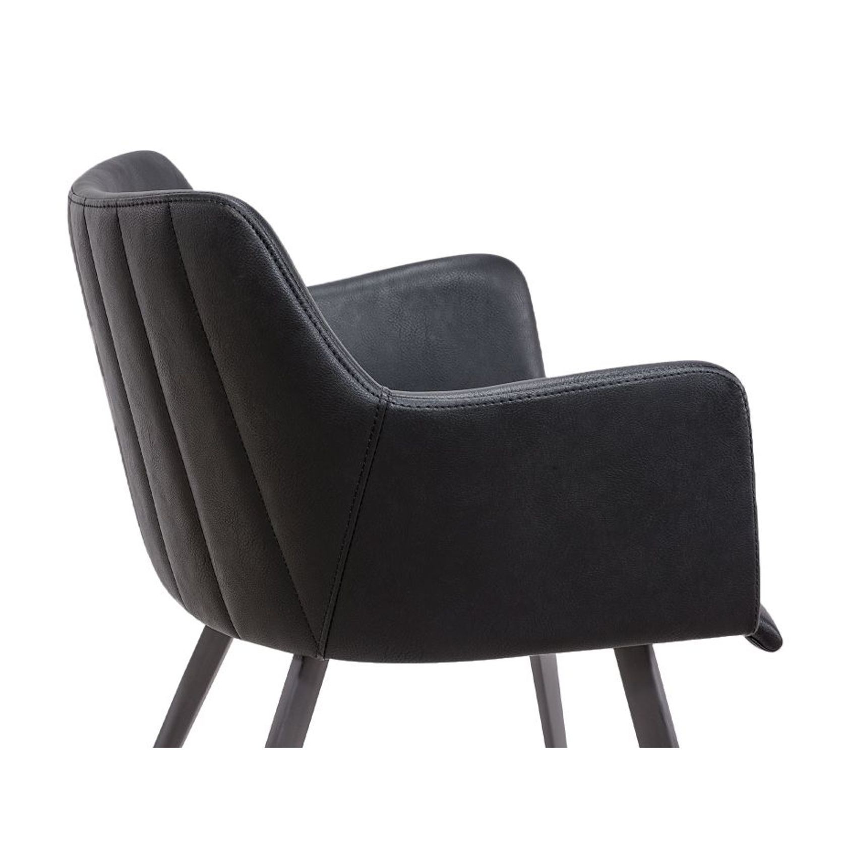 Andorra Arm Chair Vintage Black Seat gallery detail image