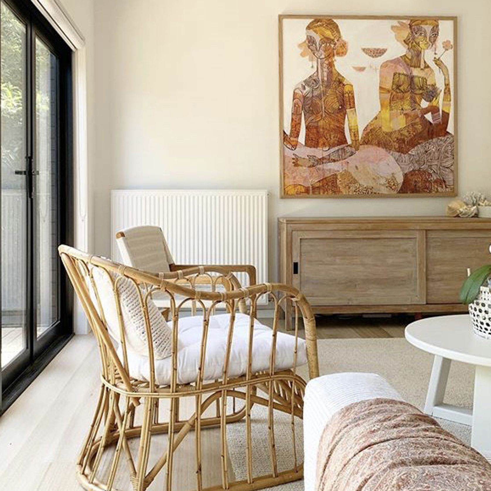 Extra Wide Rattan Chair gallery detail image