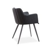 Andorra Arm Chair Vintage Black Seat gallery detail image