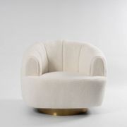Luxury Occasional Swivel Boucle Armchair - Maguire gallery detail image