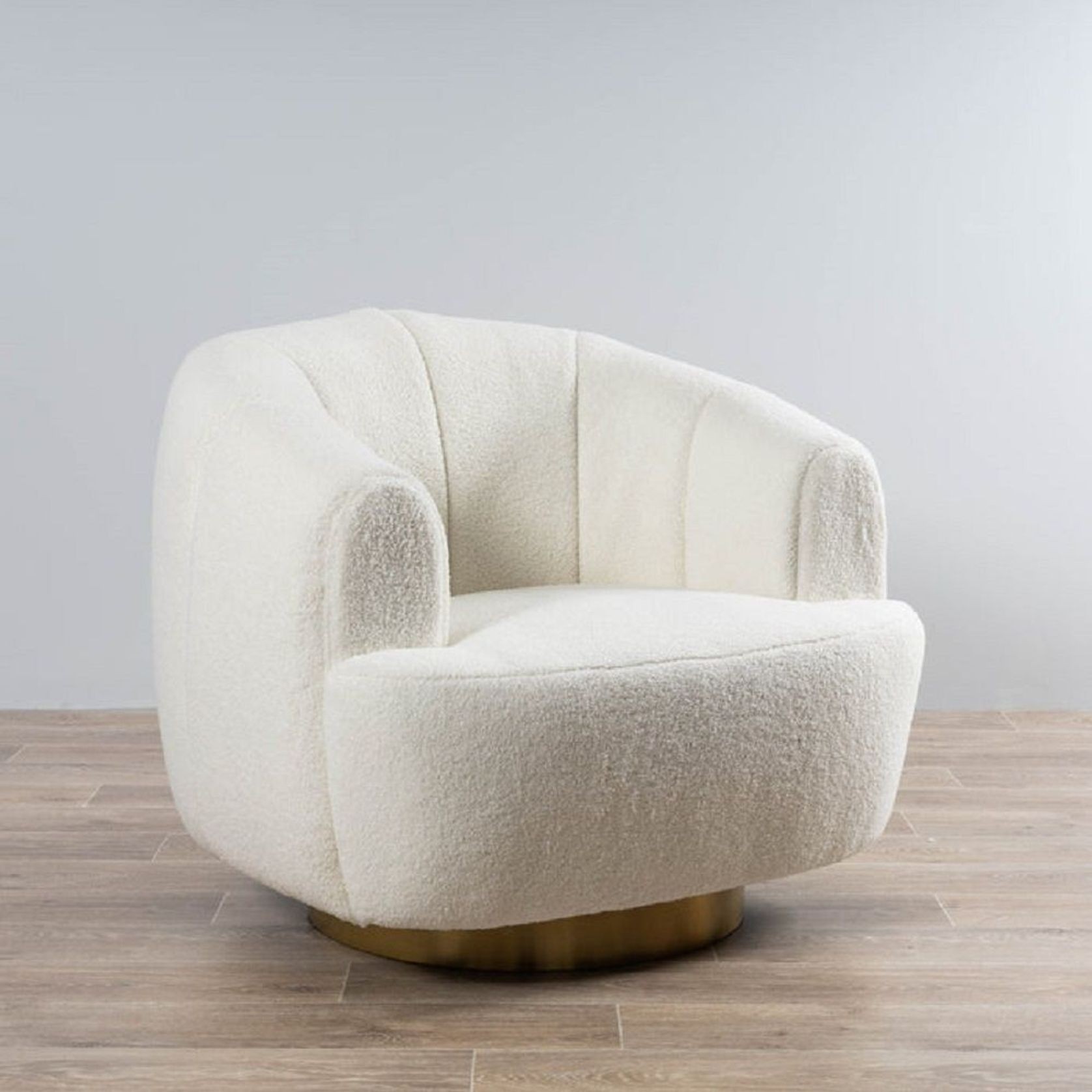 Luxury Occasional Swivel Boucle Armchair Maguire ArchiPro AU
