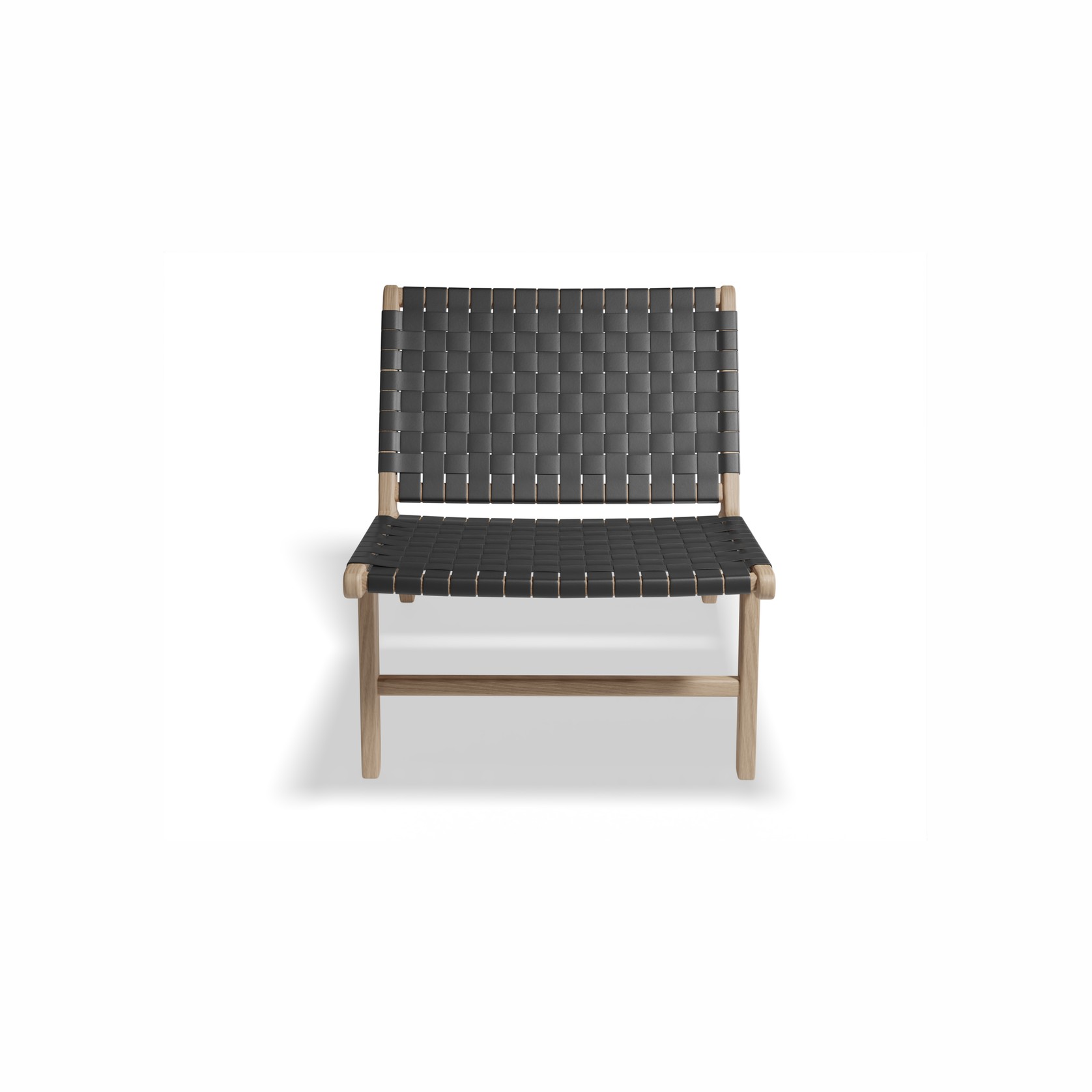 Brooklyn Lounge Chair - Woven Black Seat / Natural Frame gallery detail image
