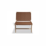 Brooklyn Lounge Chair - Woven Cognac Seat / Natural Frame gallery detail image