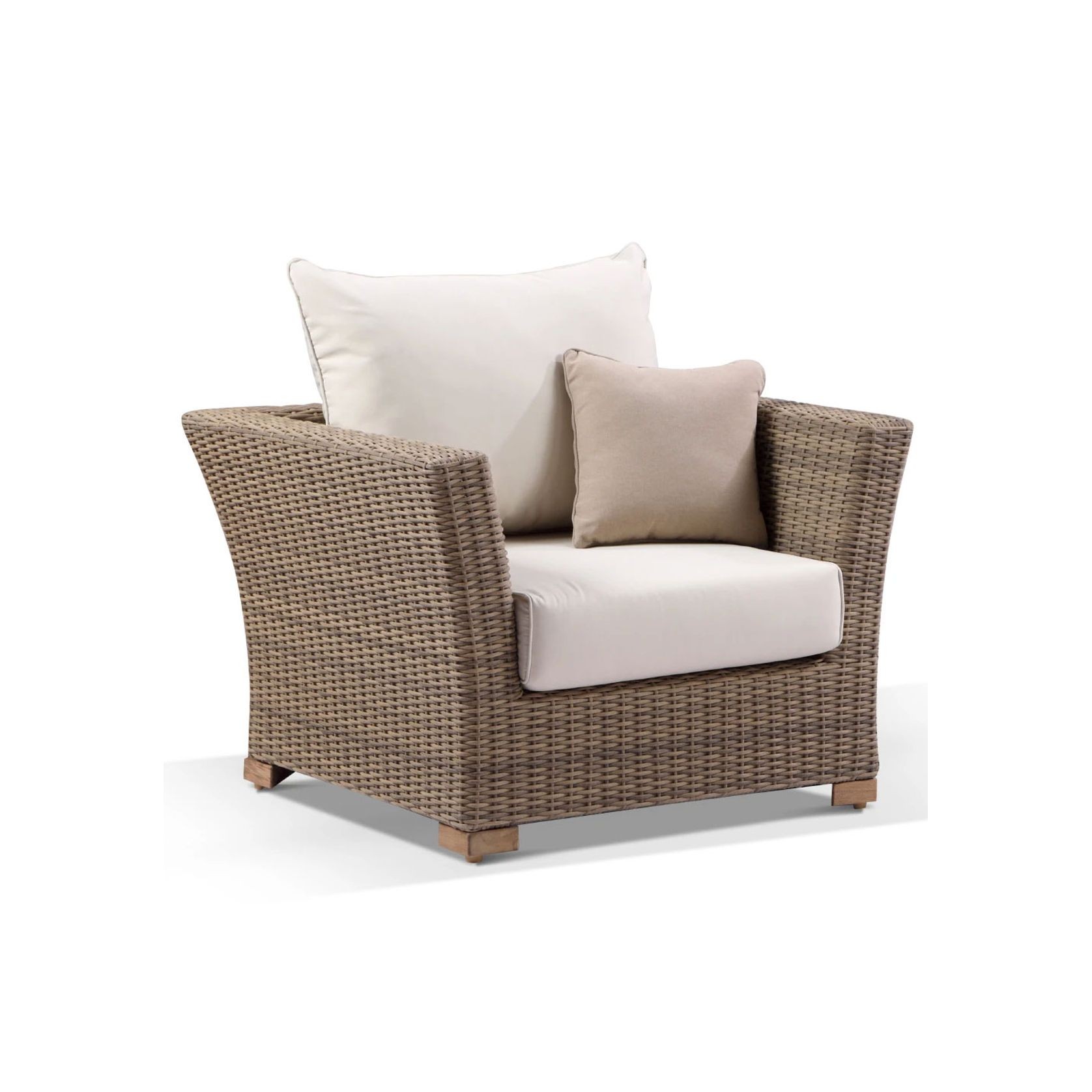 Coco 1 Seater - Outdoor Wicker Arm Chair Rattan gallery detail image