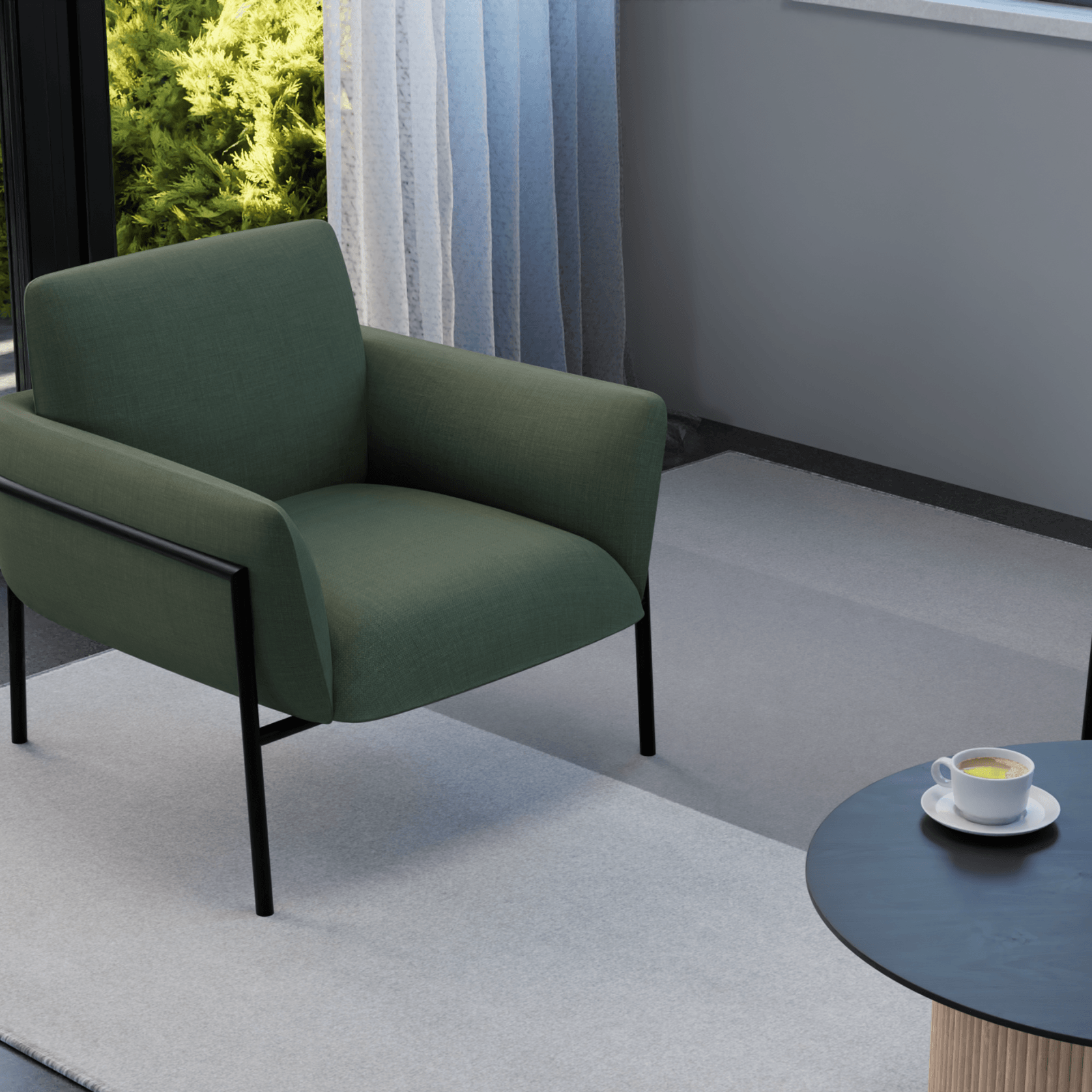 Charlie Single Seater Lounge Chair Kelp Green gallery detail image