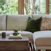 Paris Modular Sofa Series | L-Shape Sofa with Right Chaise | Beige Fabric gallery detail image