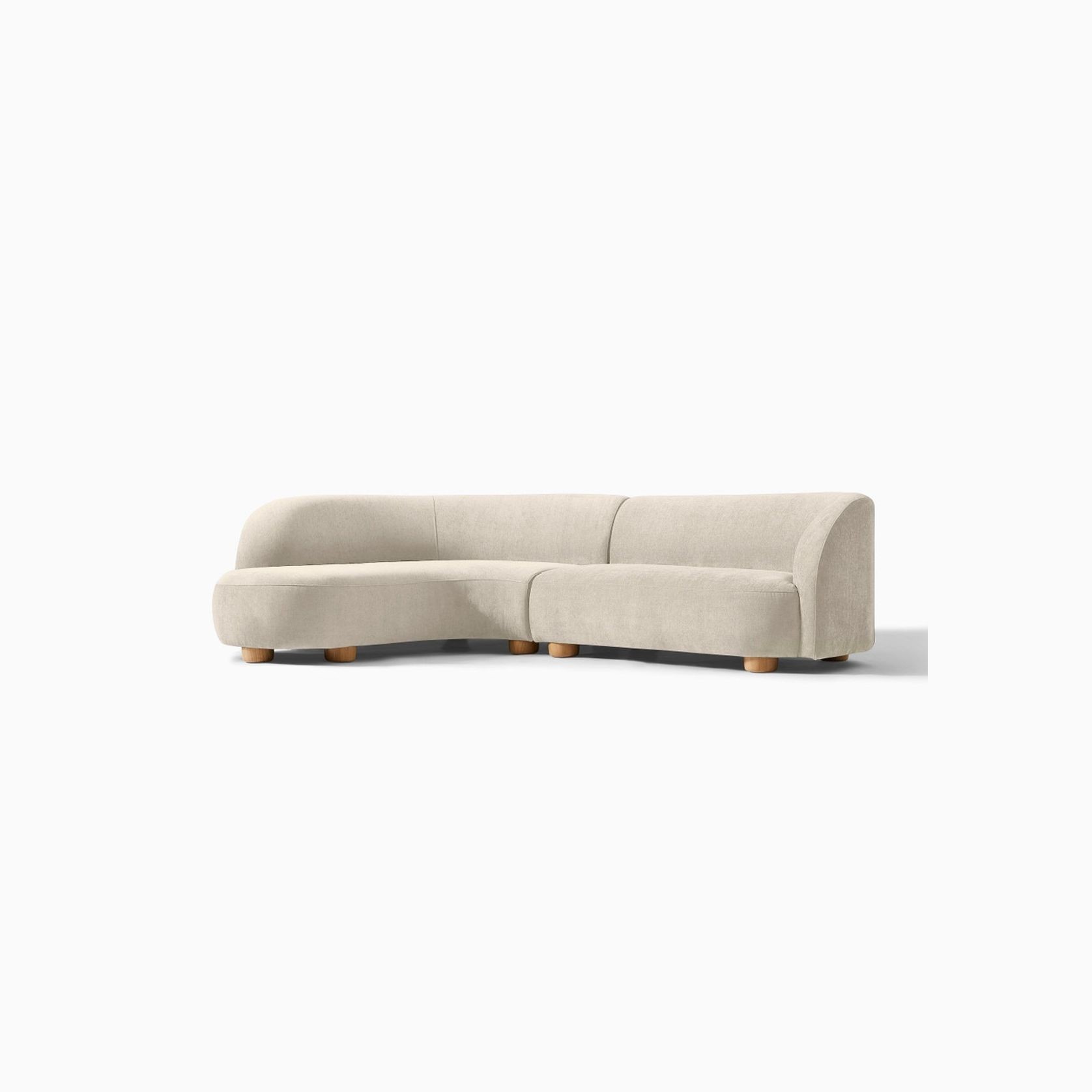 Laurent 2-Piece Wedge Chaise Modular Sofa gallery detail image
