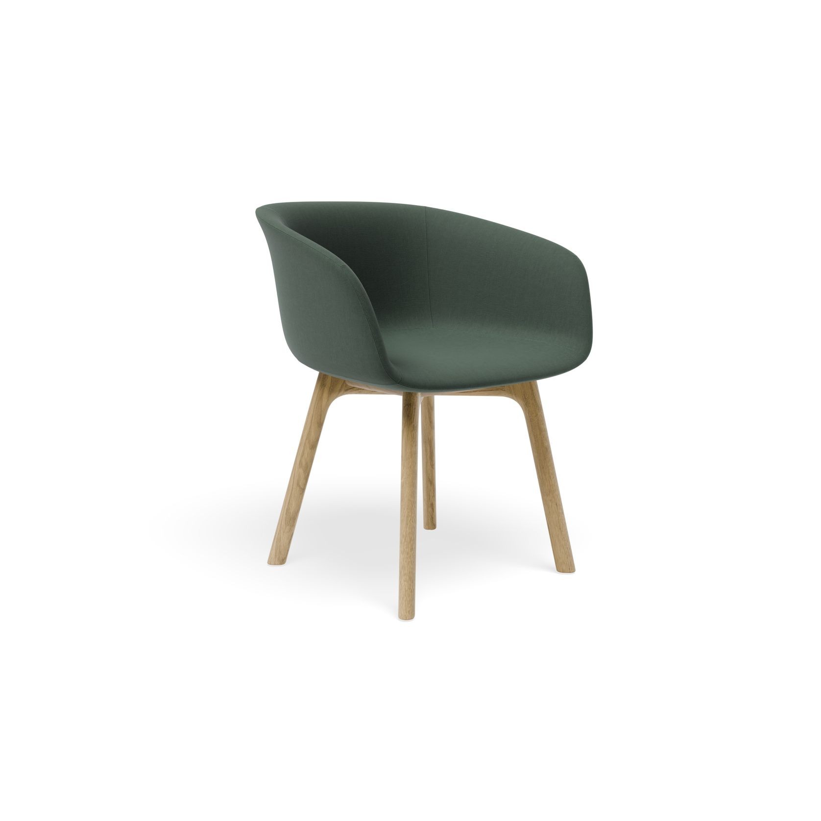 Lonsdale Armchair - Natural - Green Fabric gallery detail image