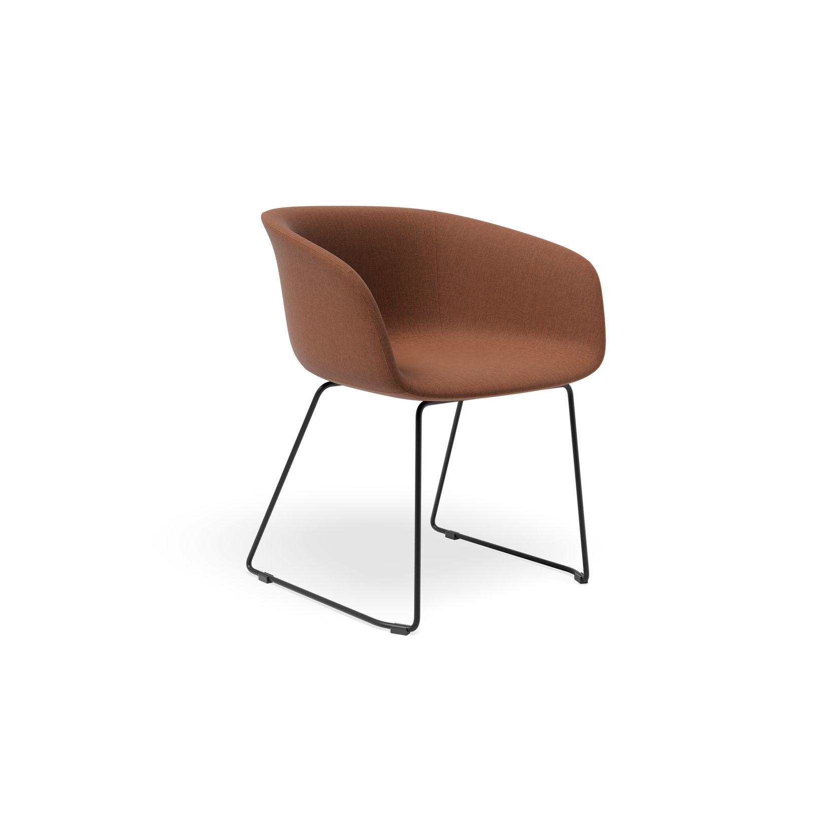 Lonsdale Armchair - Black Sled - Terracotta Brown gallery detail image