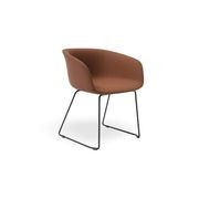Lonsdale Armchair - Black Sled - Terracotta Brown gallery detail image