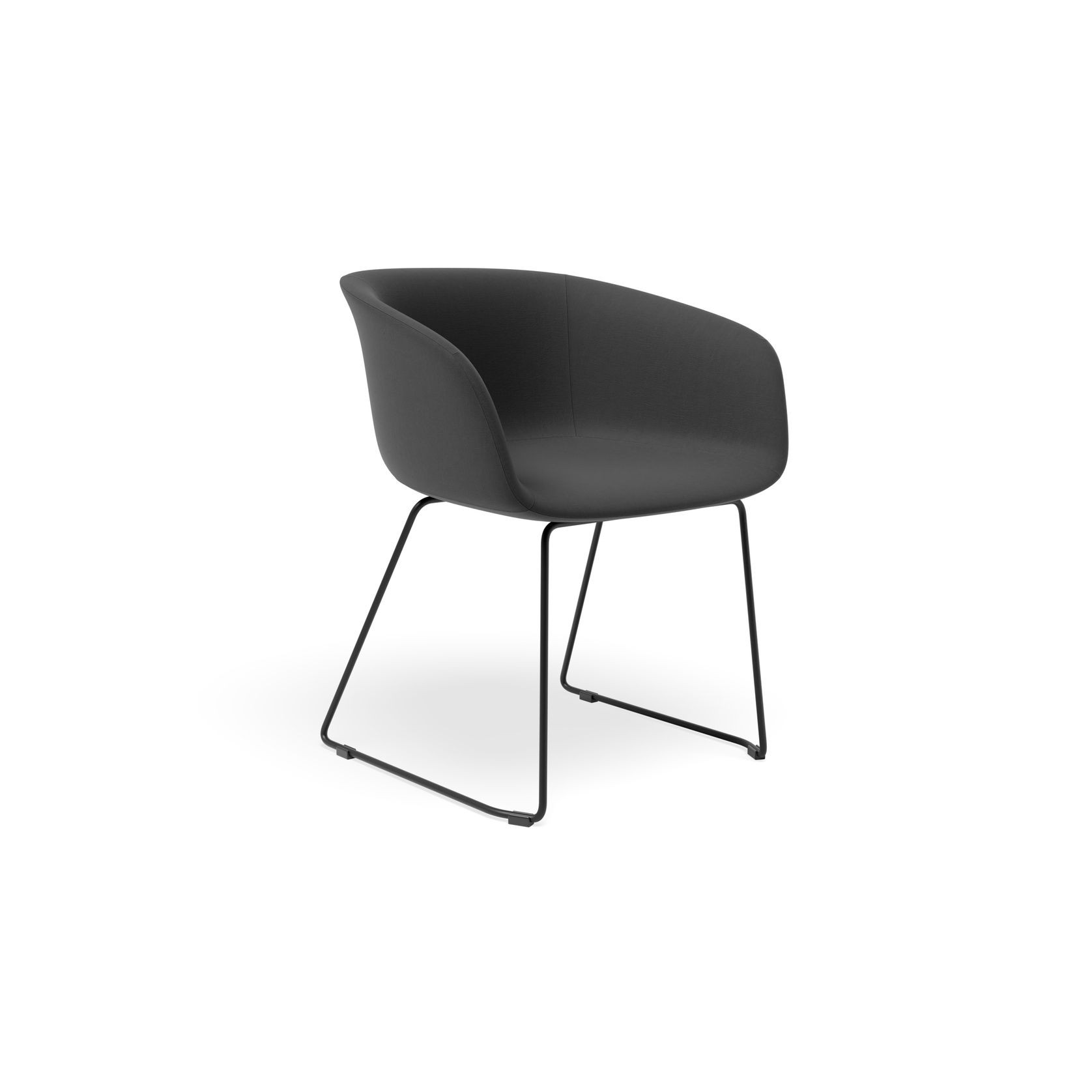 Lonsdale Arm Chair - Black Sled - Dark Grey gallery detail image