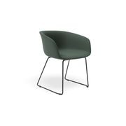 Lonsdale Arm Chair -  Black Sled - Green Fabric gallery detail image