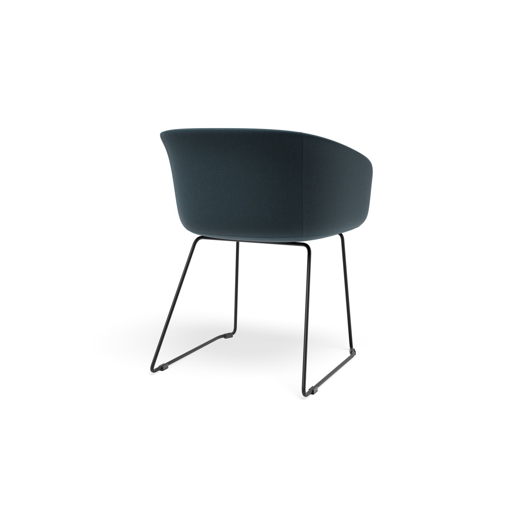 Lonsdale Armchair - Black Sled - Blue Fabric gallery detail image