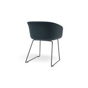 Lonsdale Armchair - Black Sled - Blue Fabric gallery detail image