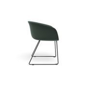 Lonsdale Arm Chair -  Black Sled - Green Fabric gallery detail image