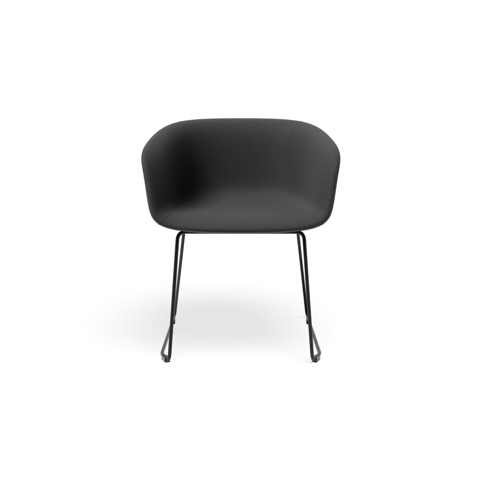 Lonsdale Arm Chair - Black Sled - Dark Grey gallery detail image