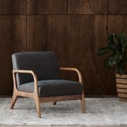 Paris Steel Blue Occasional Chair | Walnut | Hardwood Frame gallery detail image