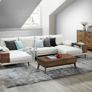 Paris Modular Sofa Series | U-Shape Sofa with Chaise | Beige Fabric gallery detail image