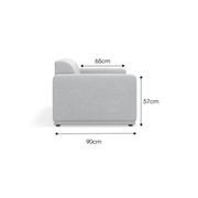 Bailey 2.5 Seater Modular Sofa | Cloud Grey gallery detail image
