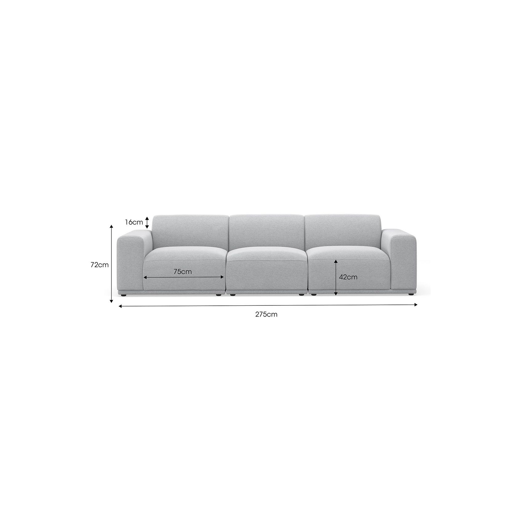 Bailey 3.5 Seater Modular Sofa | Cloud Grey gallery detail image
