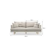 Byron 3 Seater Sofa | Oatmeal Cream gallery detail image