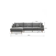 Byron Modular Sofa with Chaise | Anthracite Charcoal gallery detail image