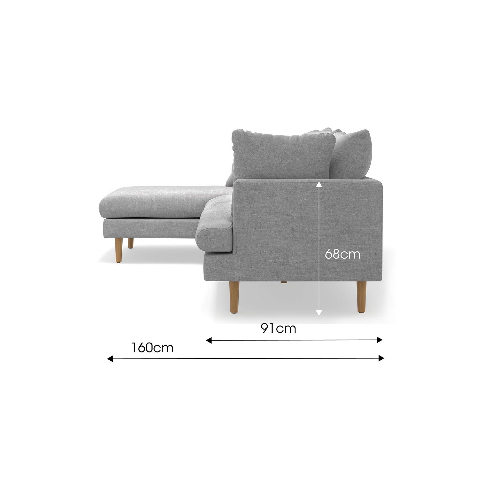 Byron Modular Sofa with Chaise | Dove Grey gallery detail image
