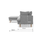 Byron Modular Sofa with Chaise | Dove Grey gallery detail image