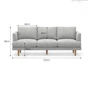 Jaspa 3 Seater Sofa | Granite Grey gallery detail image