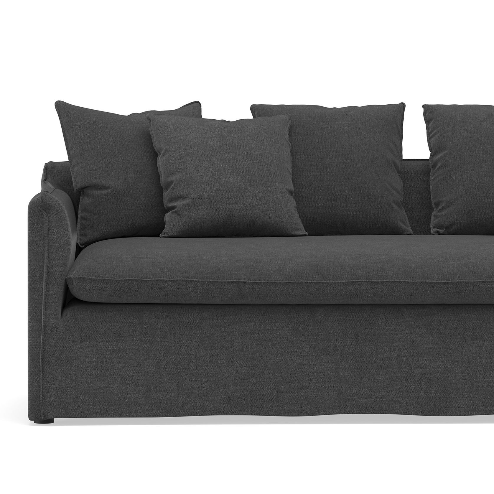 Palms 3 Seater Slip Cover Sofa | Graphite Charcoal gallery detail image