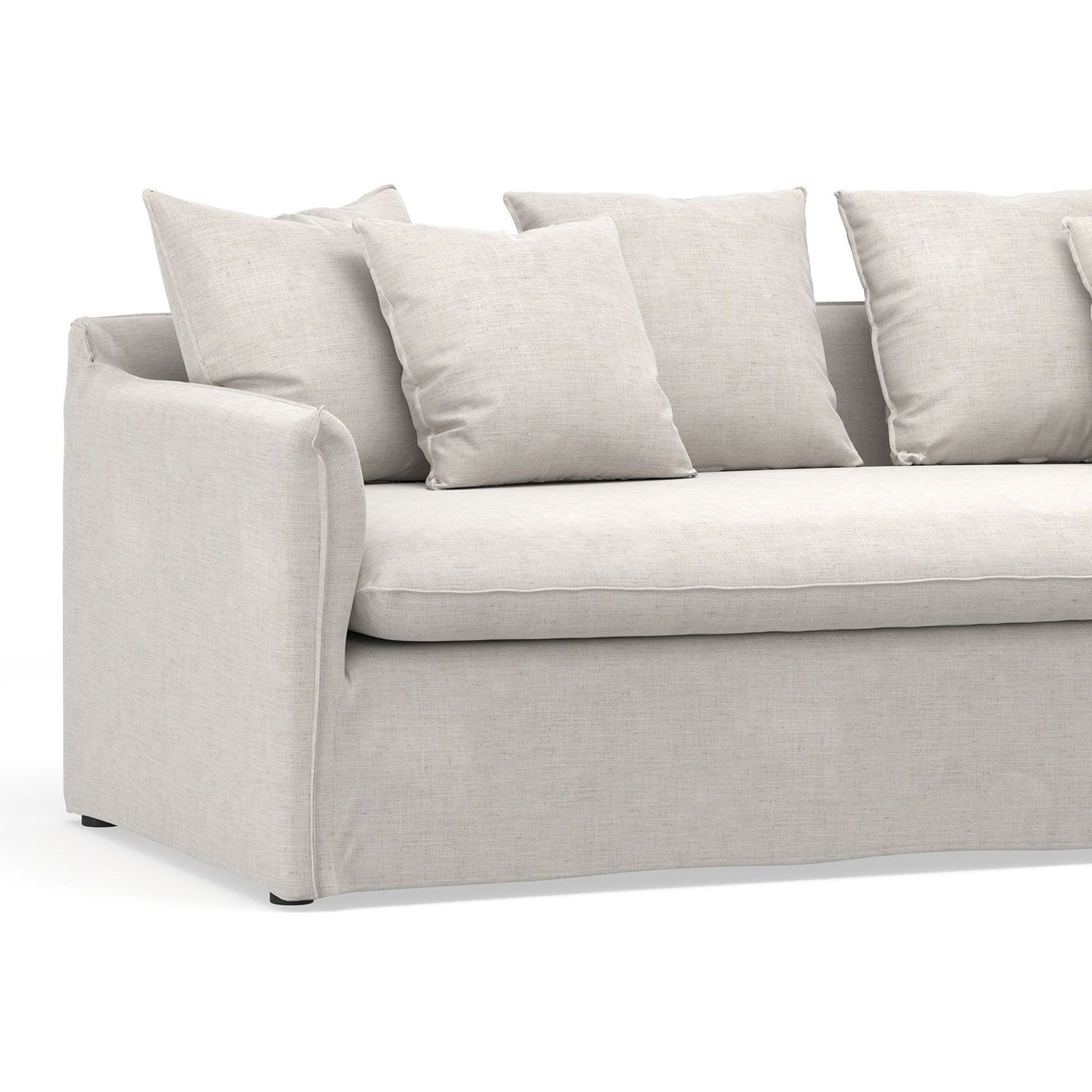 Palms 3 Seater Slip Cover Sofa | Natural Linen gallery detail image