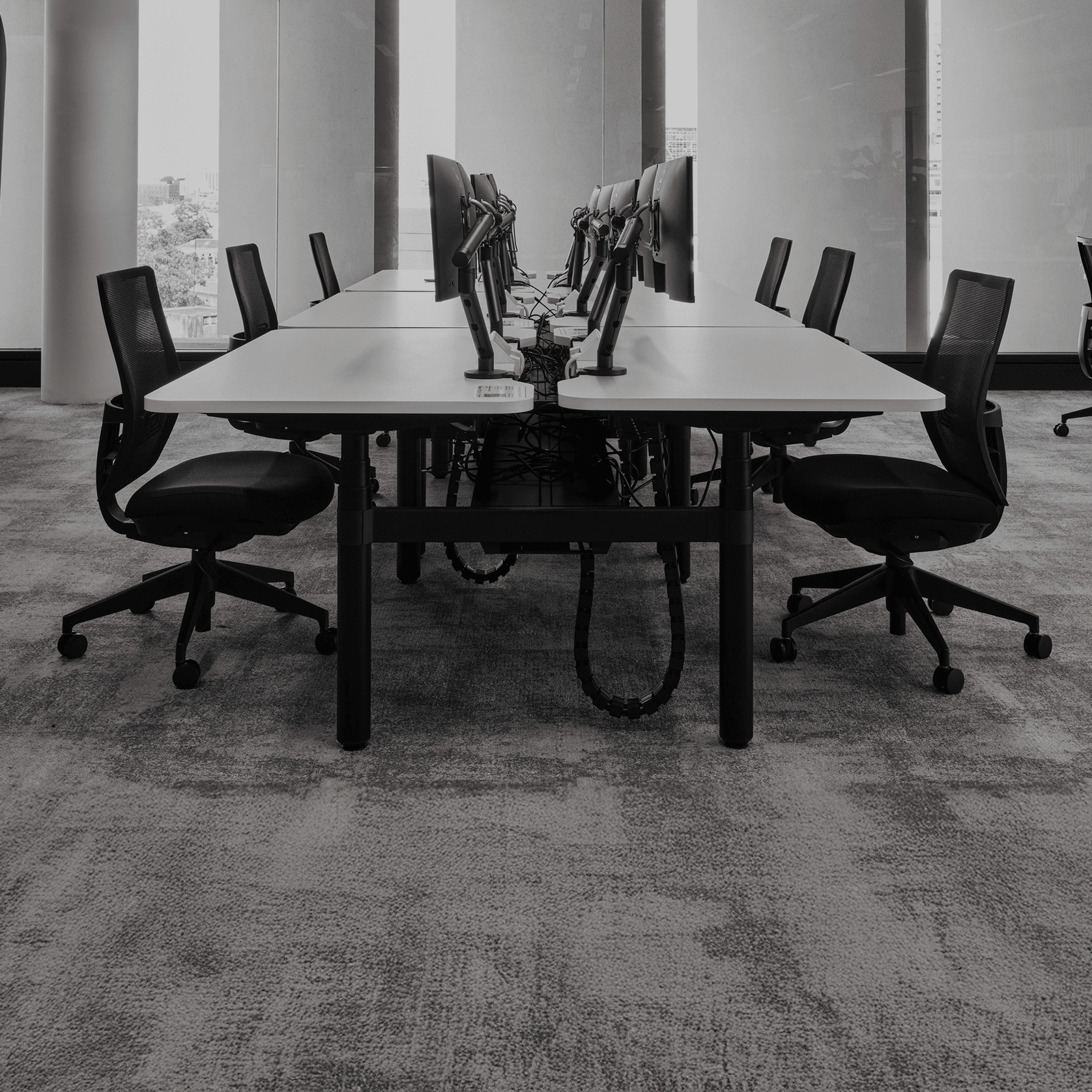 Novare Rondo Sit-Stand Back-to-Back Workstation gallery detail image