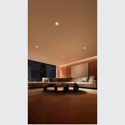 EzyPelmet with LED Integration in a modern, warmly-lit room