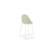 Pebble Mint Green Stool Shell Seat - Bar Stool 75cm Seat - Black Base gallery detail image
