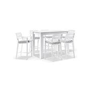 Santorini Aluminium 1.5m Bar Table with 6 Bar Stool gallery detail image