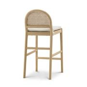 Estelle Rattan Arch Barstool | Cream Bouclé & Natural gallery detail image