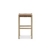 Wes Wide Leather Strap Barstool | 65cm | Taupe gallery detail image