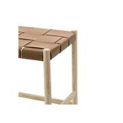 Wes Wide Leather Strap Barstool | 65cm | Taupe gallery detail image