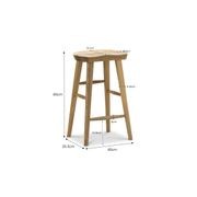 Kuni Tractor Seat Solid Barstool | 65cm | Natural gallery detail image