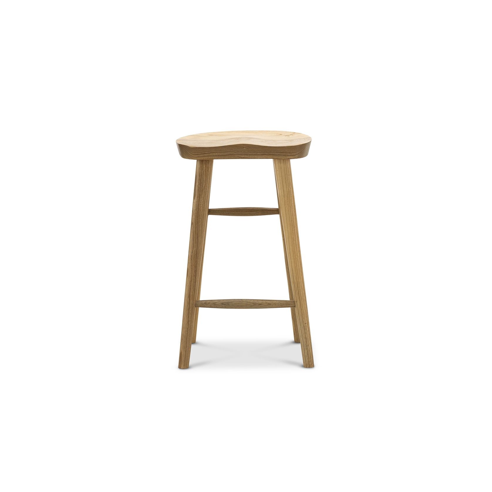 Kuni Tractor Seat Solid Barstool | 65cm | Natural gallery detail image