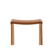 Casey 67cm Flat Leather Barstool | Coco Tan gallery detail image