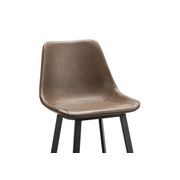 Hanns Mocha Brown Vegan Leather 67cm High Back Barstool | Set of 2 gallery detail image